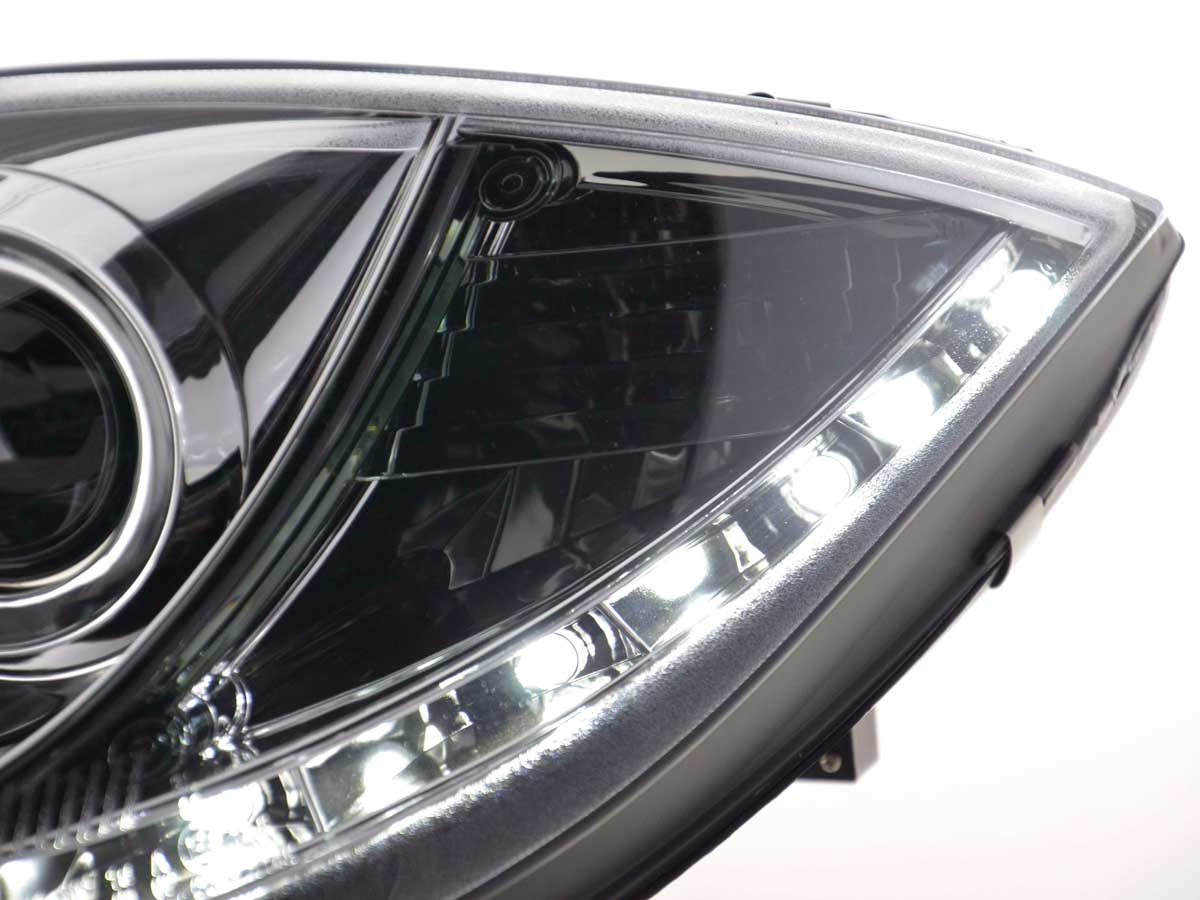 Scheinwerfer Set Daylight LED Tagfahrlicht Seat Leon 1P 09- chrom Scheinwerfer Set Daylight LED Tagfahrlicht Seat Leon 1P 09- chrom